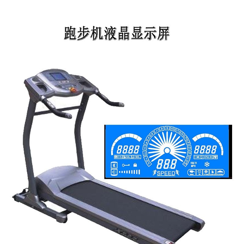 跑步机仪表lcd 负显液晶屏广东跑步机STN段码液晶显示屏厂家供应