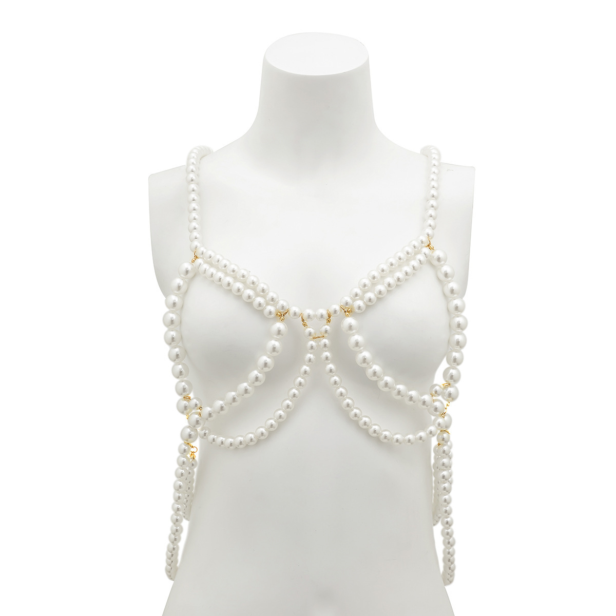 145g Weight Waist Chain Classification 1 Piece Quantity Holiday, Beach Occasion Plastic Material Pearl Pattern Women's Gender Tassel Design Elegant, Sexy Style Elegant Sexy Pearl Plastic Tassel Women's Chain Belts 4