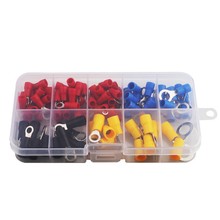 亚马逊货源  102pcs圈状端子盒装 冷压端子O形预绝缘接线端子组合