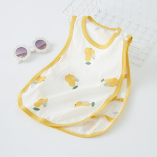Pipa Clothes Baby Vest Summer Ultra-thin Pure Cotton Breathable Hollow Out Sleeveless Top for Boys and Girls Baby 0 Summer 1 Year Old