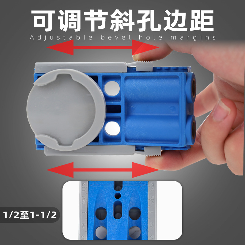 Perinizador de orificio oblicuo Tapa de orificio oblicuo Perforación Taladro Herramientas para trabajar la madera Armario Empalme de armario Localizador de perforación de madera