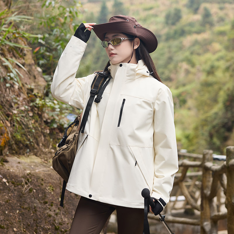山系春秋情侣户外单层冲锋衣男女同款户外防风防水薄款登山服外套|undefined