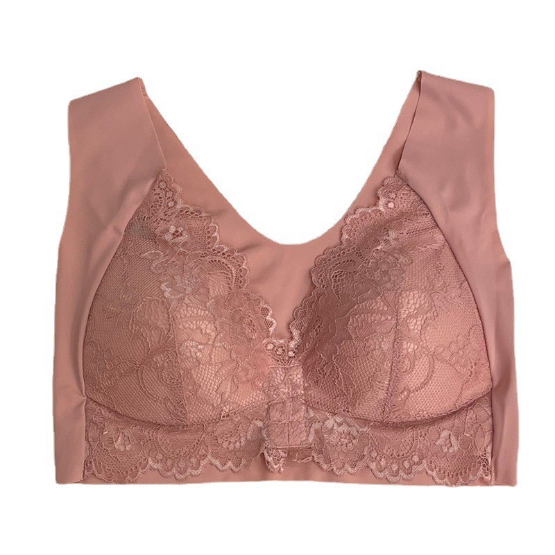 Comercio exterior transfronterizo sujetador europeo y americano de pecho grande sujetador de encaje sujetador sujetador con hebilla delantera sujetador ropa interior de mujer sexy