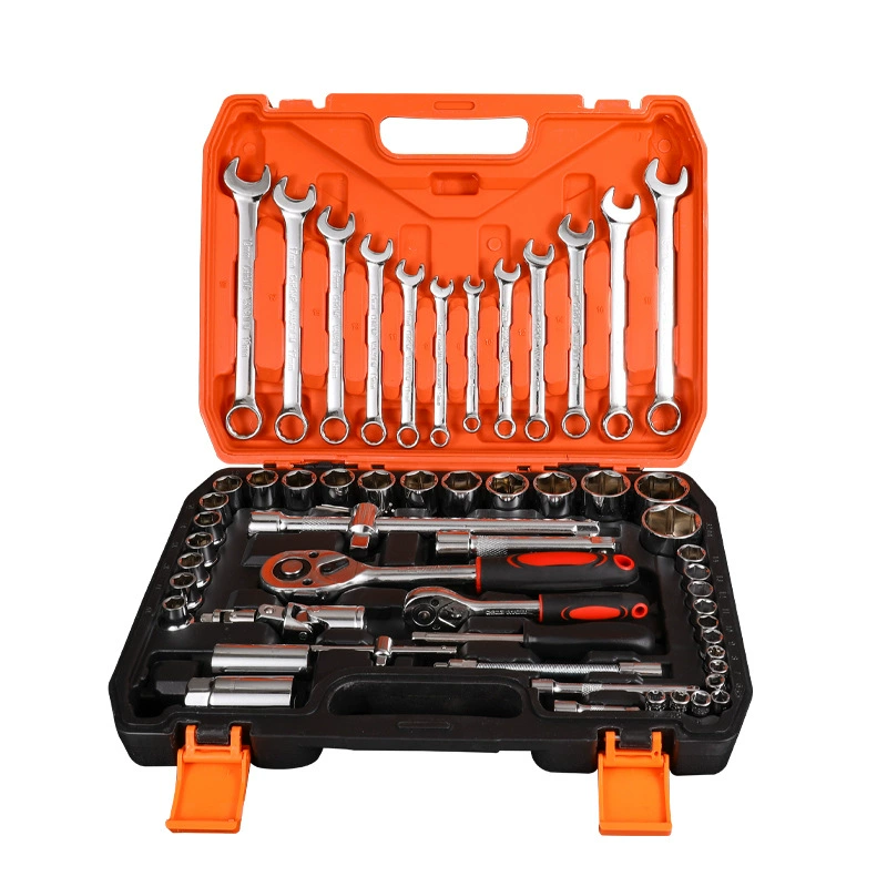 61 pieces of auto repair tools automobile repair sleeve sleeve group sleeve wrench two -purpose wrench combination tool