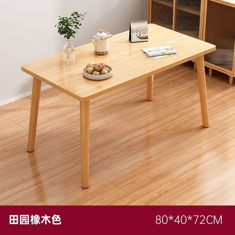 レンタルルーム用のダイニングテーブルと椅子の組み合わせセット、シンプルな無垢材の脚の正方形のテーブル、家庭用の正方形の小さなアパートのダイニングテーブル|undefined