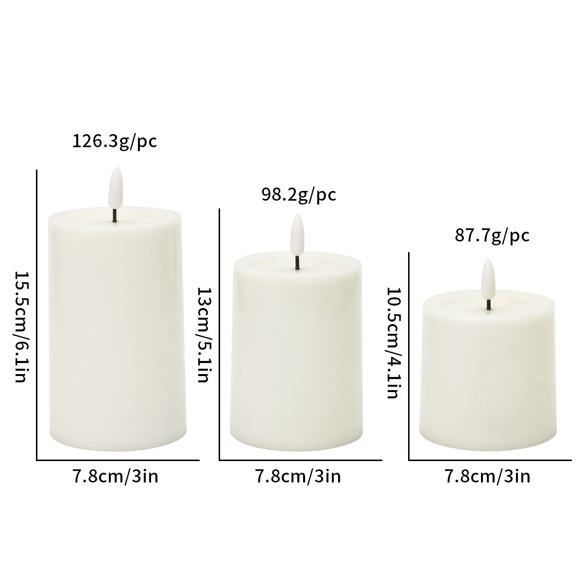 Boca plana de control remoto bala condujo lámpara de vela electrónica simulación de cera de cera falsa boda decoración romántica luz guía