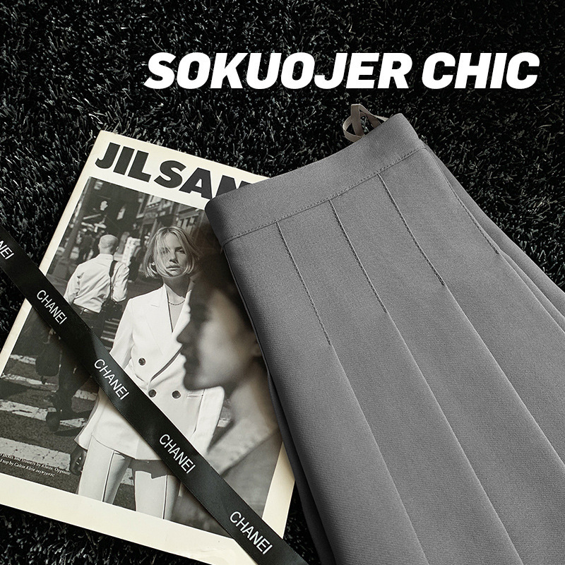 Gray brown [anti-wrinkle suit fabric] regular style