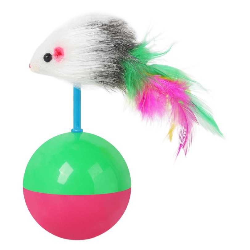 Gato de juguete traje de ratón vaso auto-Hola gato divertido palo de juguete gato suministros traje de juguete divertido gato de juguete