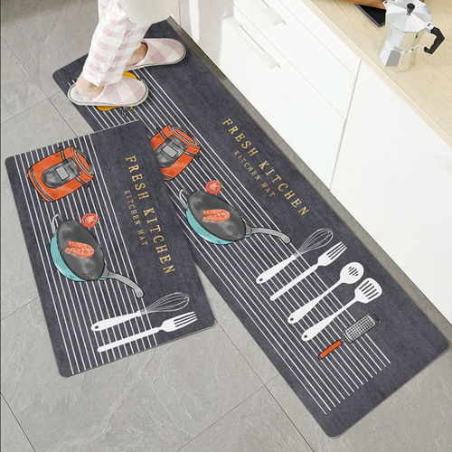 Duo Duo Kitchen Mat Cross-border Entry Foot Mat Absorbent Oil-Proof Anti-slip Mat Home Door Mat Long Strip Rug