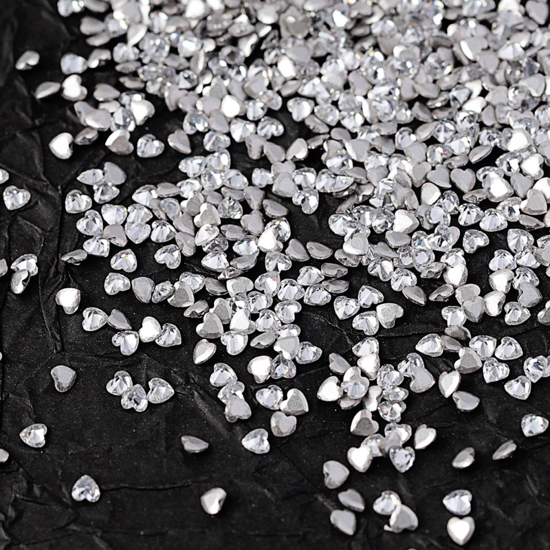 New Style Heart-Shaped 3mm Mini Flat-Back Beveled Zircon Simple White Heart-Shaped Irregular Nail Art Rhinestones with Dazzling Sparkle New Style Heart-Shaped 3mm Mini Flat-Back Beveled Zircon Simple White Heart-Shaped Irregular Nail Art Rhinestones with Dazzling Sparkle