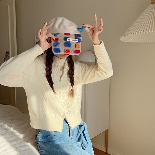 Vintage Colorful Dumpling Small Hand Bag Makeup Bag Touch-Up Bag Phone Bag Cushion Lipstick Earphone Storage Bag