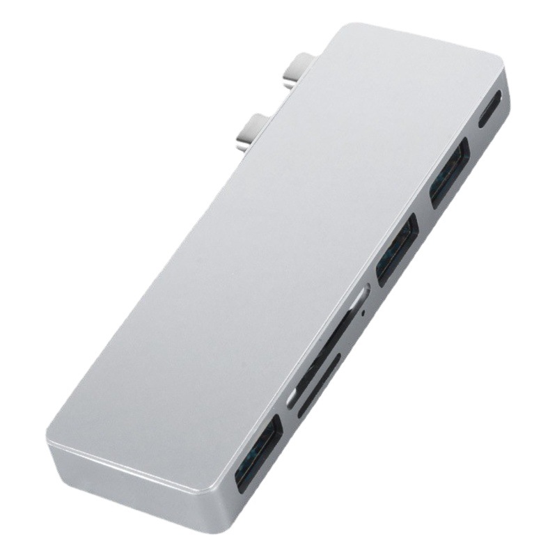 Transfronterizo en stock muelle de expansión adecuado para el ordenador portátil de apple hdmi6 en 1 multi-interfaz de doble cabeza de tipo c