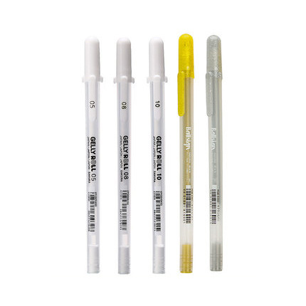 Sakura Highlighter Pen Japan Sakura Black Card Hand-Drawn White Pen Gold Oil-Based Pen Silver Marker Pen Wholesale