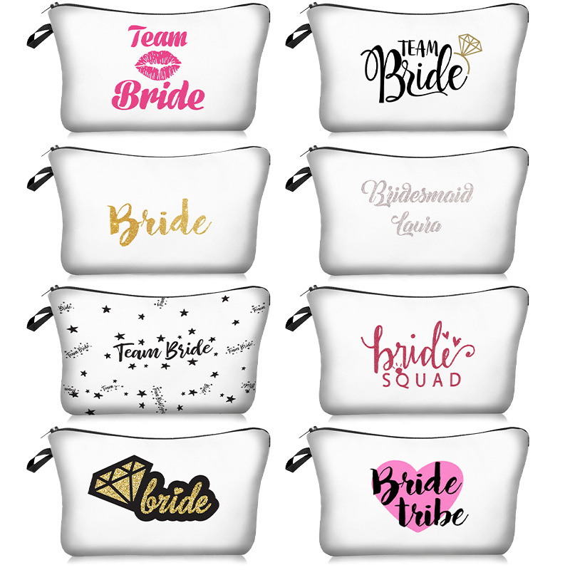 New cross-border Amazon hand women's cosmetic bag travel convenient storage bag senior letters wash bag