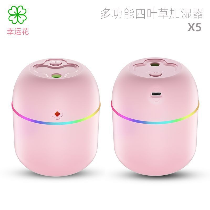2024 New Mini Lucky Grass X5 Humidifier Desk Aromatherapy Machine USB Car Home Logo Essential Oil Diffuser