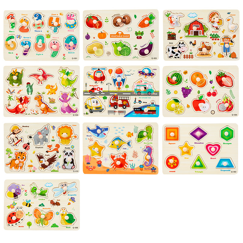 Puzzle infantil transfronterizo de madera educación temprana puzzle