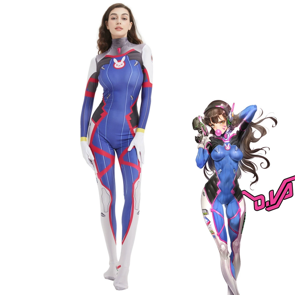 Amazon Source 3D Печатное пальто из лайкры Косплей Overwatch Pioneer DVA Аниме Пальто Купальник