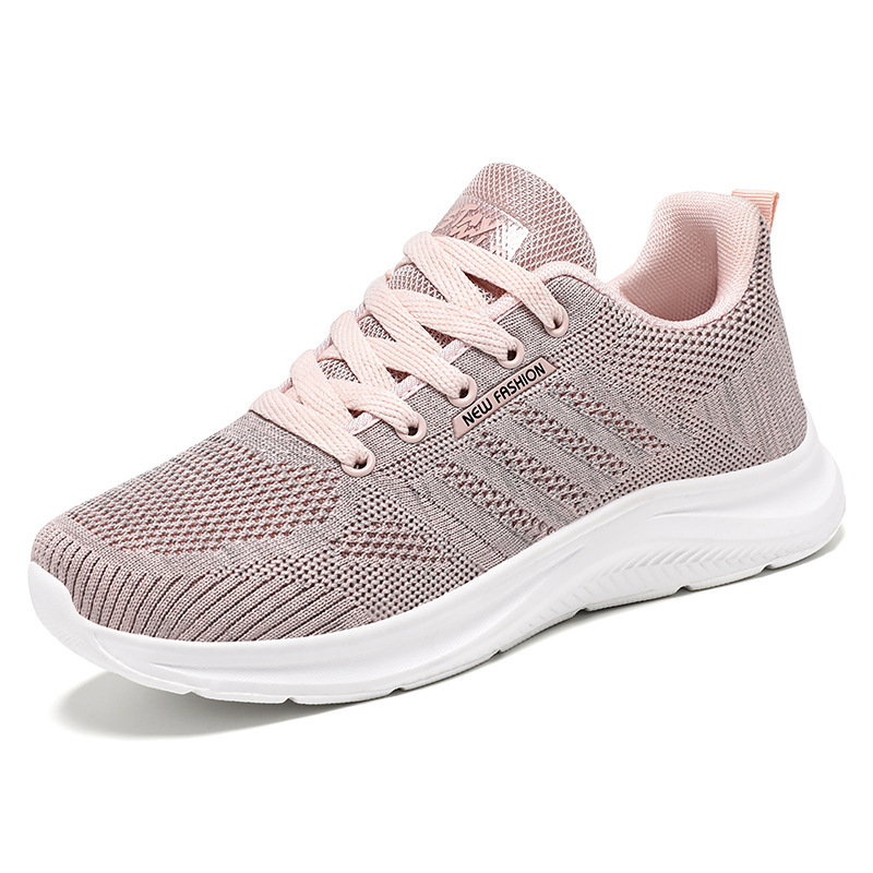 Zapatos de mujer, novedad de primavera, zapatos informales transpirables, estilo pareja, zapatos individuales, zapatos ligeros de moda, zapatos de malla versátiles de boca poco profunda para mujer