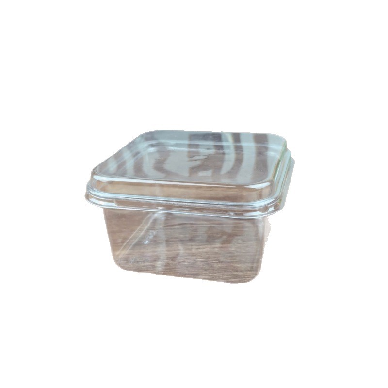 Caja de embalaje de pastel de mousse cuadrada, caja de tiramisu, caja de embalaje de postre de leche de soja, caja de embalaje de horneado, caja transparente de lasana