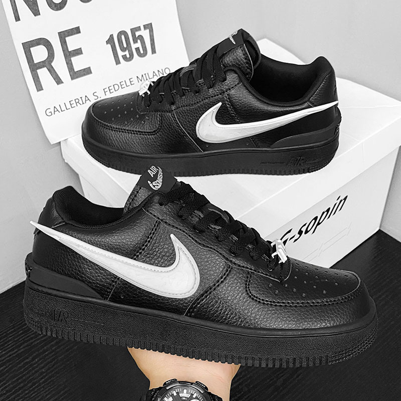 New Air Force One Af1 White and Black Aircraft Summer New Men's Shoes Putian Co-Branded Large Hook Women's Low-Top Sneakers Women