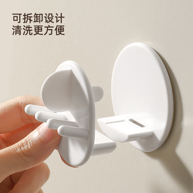 Estante de cepillo de dientes al por mayor Taza de enjuague bucal de baño sin perforación Estante de cepillo de dientes eléctrico de pared Estante de almacenamiento de dientes