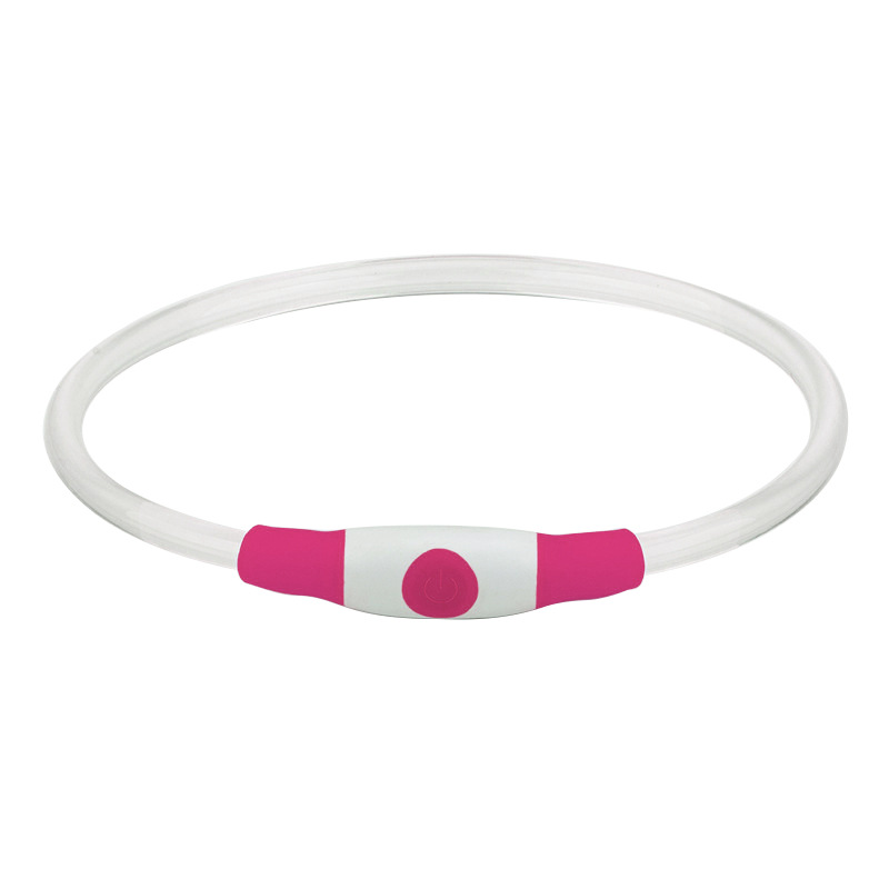 El collar luminoso para mascotas se puede cortar con apertura luminosa USB. Accesorios para perros. Decoraciones de babero para gatos.