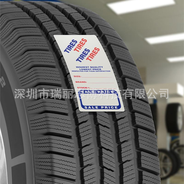 Mayorista para rastreo de activos y control de inventario etiqueta adhesiva de neumáticos de alta resistencia etiqueta de neumáticos duraderos