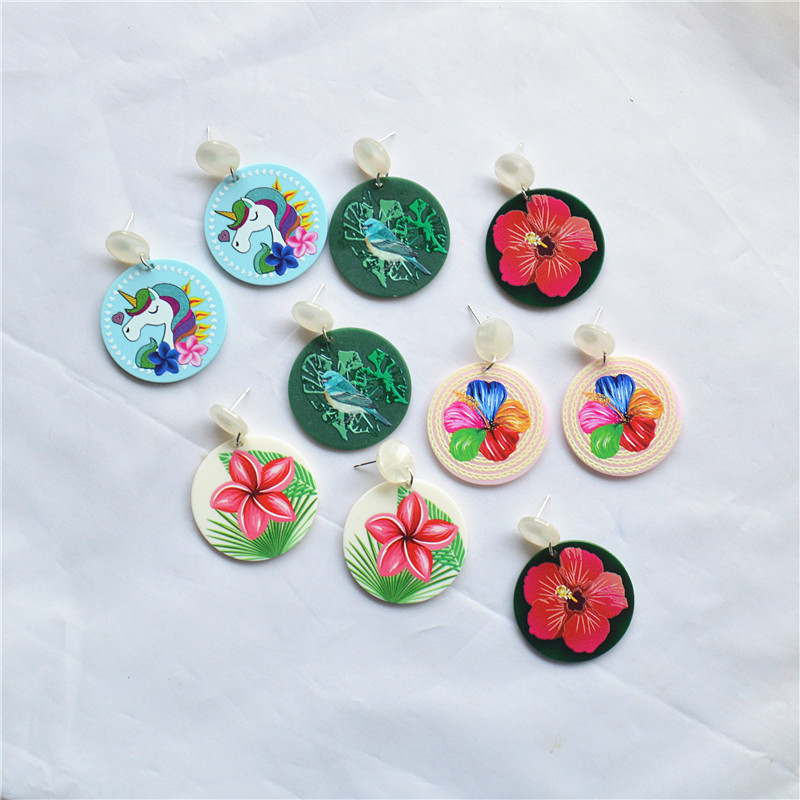 small fresh cute geometric earrings
