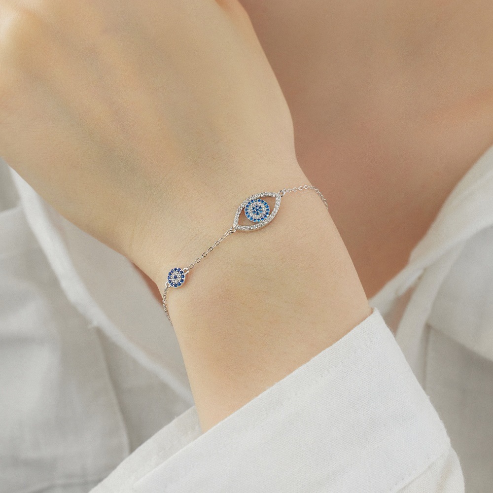 Zircon Inlay Material 925 Sterling Silver Bracelets Elegant