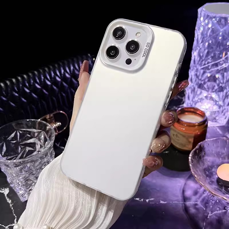 iPhone16に適した高級感のある13/14カラーシルバーIMDマット15ProMax無地12フルカバー17保護ケース|undefined