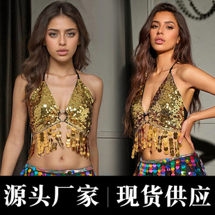 Cross-Border Party Costumes, Belly Dance Bras, Indian Dance Waist Chains, Sequined Tassel Performance Hip Scarves, Performance Costumes