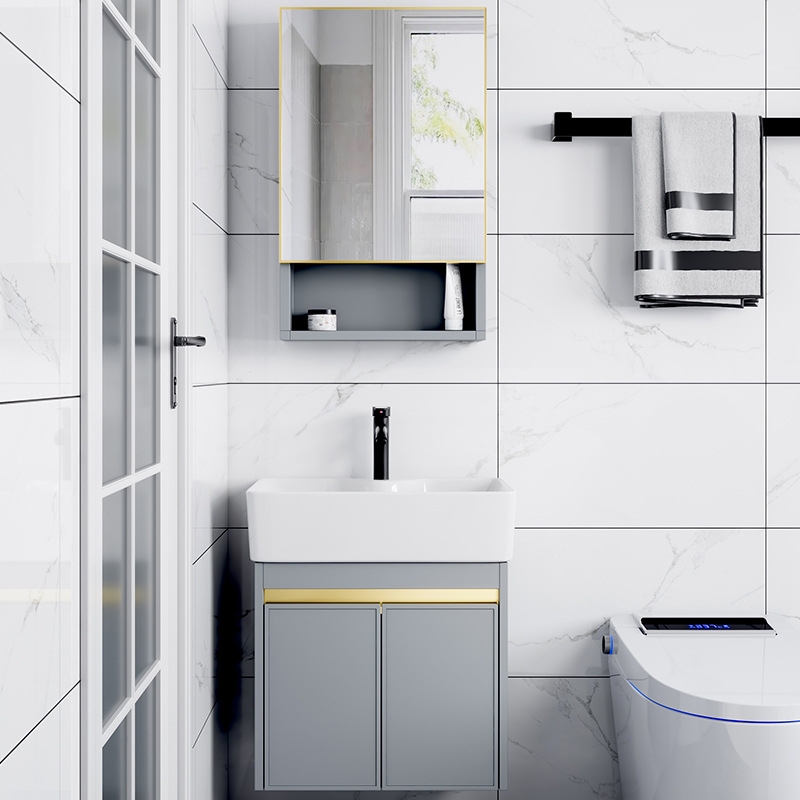 Apartamento pequeño hogar montado en la pared lavabo combinación balcón ultra estrecho tamaño pequeño lavabo cuarto de baño mesa de lavado