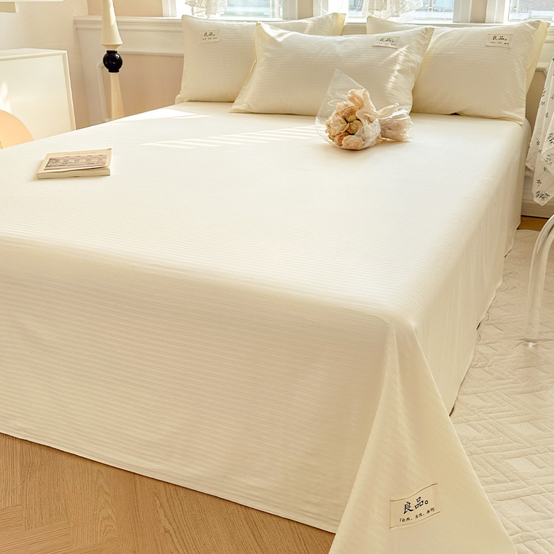 Verano Clase A sábanas de algodón puro pieza individual 100 estudiantes de dormitorio de algodón edredón individual funda de almohada de tres piezas para uso doméstico