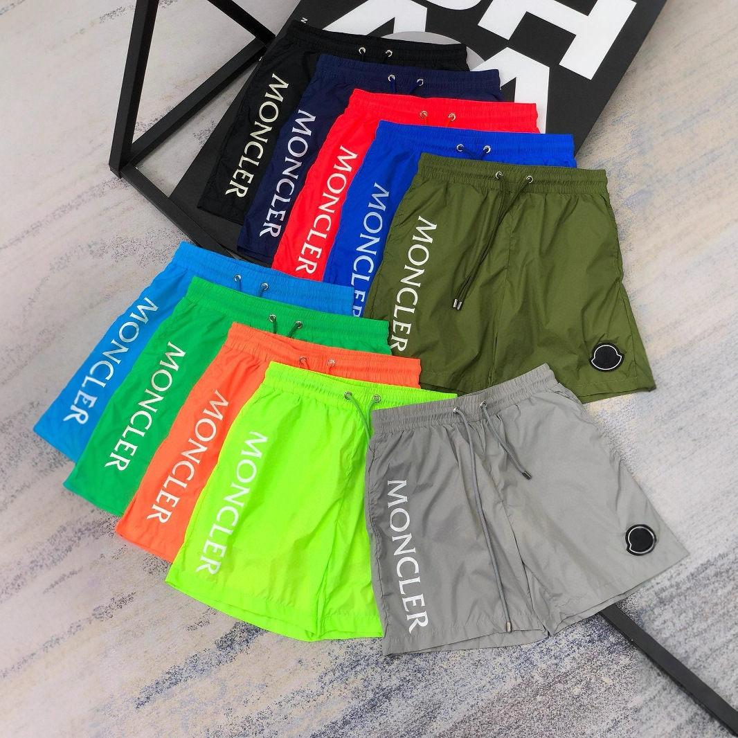 Cross-Border Foreign Trade Wholesale Summer Men's Trendy Beach Shorts Seaside Swimming Quick-Dry Candy-Colored Solid Color Thin Shorts