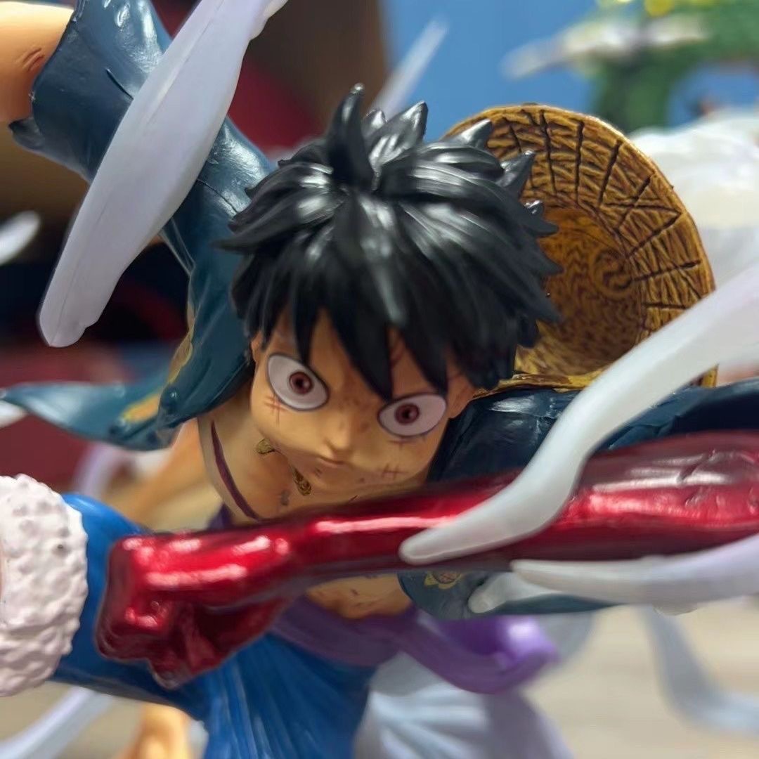 원피스 킹 고스트 아일랜드 스카이 페인팅 다섯 번째 기어 니카 루피 핸드 헬드 부는 루피 두 번째 기어 각성 모델 장식품 장난감