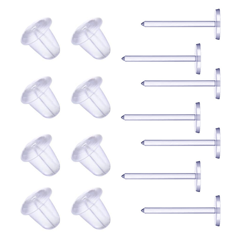 DIY Handmade Jewelry Materials and Accessories, Eco-Friendly Plastic Ear Pins, Flat Base Ear Studs, Ear Plug Flat Ear Pin Ear Plug Set, Cross-Border DIY Handmade Jewelry Materials and Accessories, Eco-Friendly Plastic Ear Pins, Flat Base Ear Studs, Ear Plug Flat Ear Pin Ear Plug Set, Cross-Border