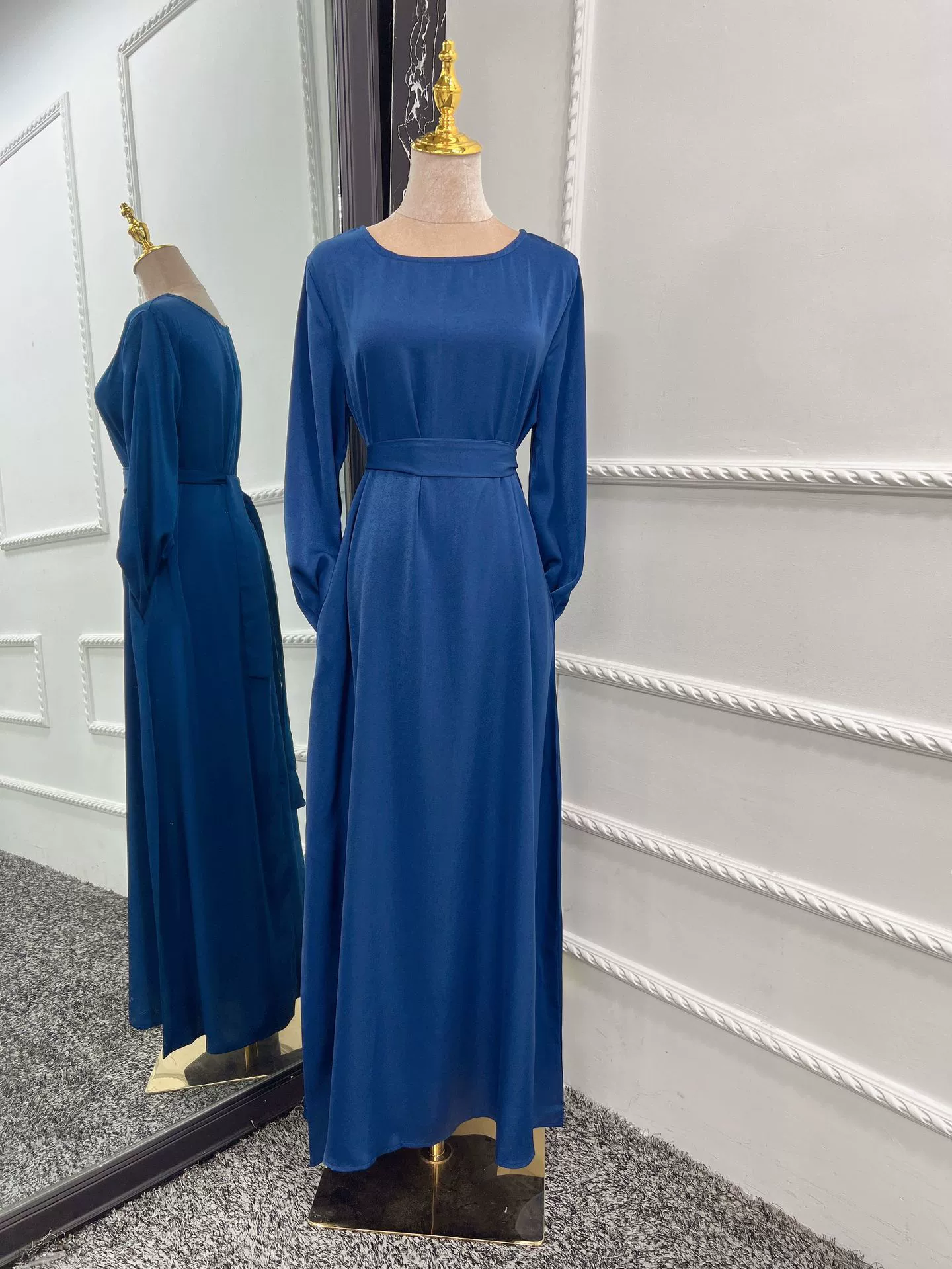 Платье базового однотонного цвета, 2022 год, AliExpress, европейский стиль, плюс размер