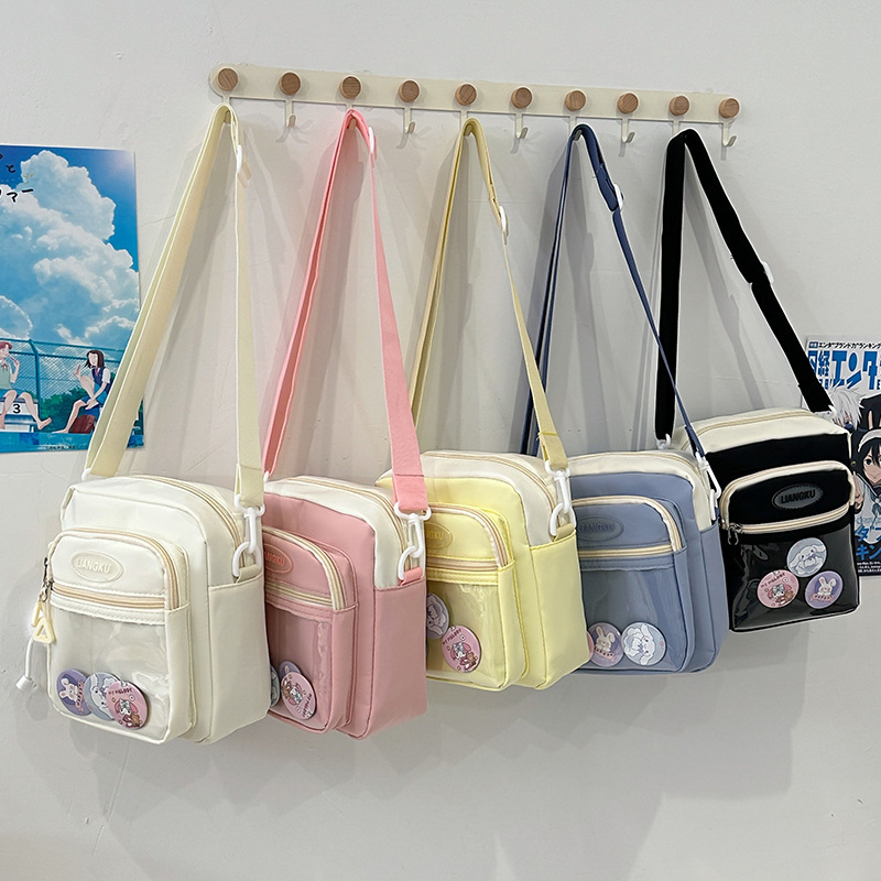 Women's small square bag 2025 new shoulder bag Korean sweet contrast ins wind messenger bag this year's popular pain bag Women's small square bag 2025 new shoulder bag Korean sweet contrast ins wind messenger bag this year's popular pain bag