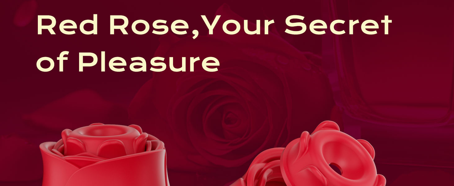 Rose-shaped Suction And Thrusting Two-in-one Vibrator For Women, Fem Masturbator, Flirting Toy, Adult Sex Toys_voghion.com