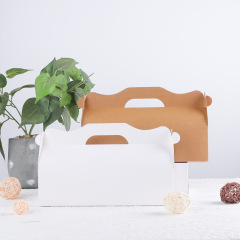 Special Large Long Cake Roll Packaging Box Hand-Held Fried Chicken Packing White Cardboard Box Mooncake Western Snack Box Can