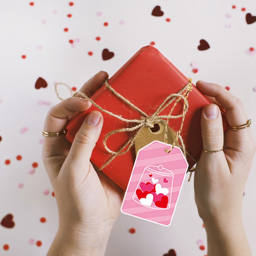 Nuevos productos transfronterizos para el día de San Valentín etiquetas colgantes decoración de boda atmósfera romántica decoración de fiesta colgantes