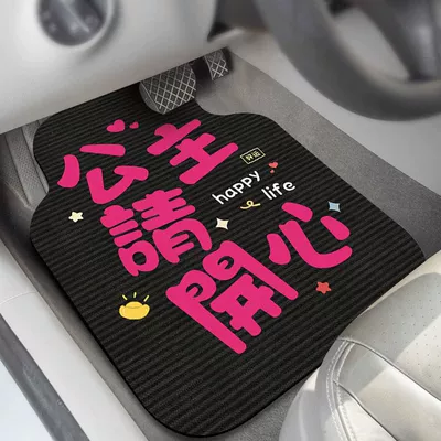Mats, Universal Car Floor Mats, Single-Piece Anti-Slip | Universal Foot Pad - princess-please-be-happy-front-single-piece-floor-mat-5065cm