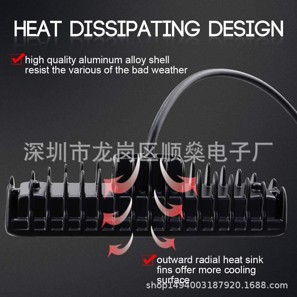 Car and Motorcycle Work Light Straight 16Led 48W Off-Road Vehicle Spotlight Inspection Light Engineering Light 12V/24V