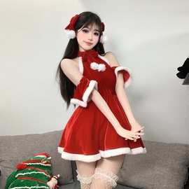 圣诞服装女秋冬季连衣裙包臀裙甜辣妹情趣兔女郎制服新年战袍套装