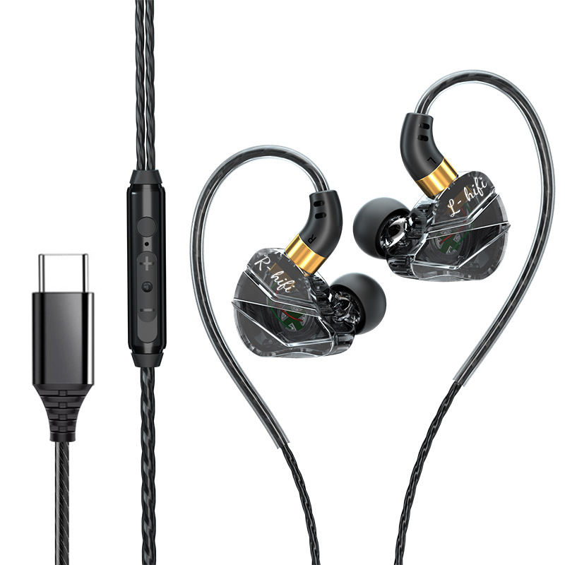 Auriculares de deportes calientes transfronterizos en la oreja con cable juego de bajos Auriculares de teléfono móvil de computadora al por mayor control de cable con micrófono