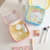 Brand cartoon handheld square cosmetic bag PVC, organizer bag for traveling, Korean style