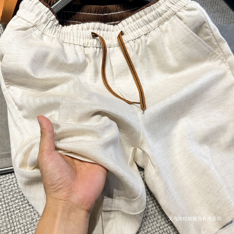 Old Money Style Lyocell Tencel Linen Shorts 2026 Summer Thin Loose Elastic Waist Drawstring Men's Shorts Old Money Style Lyocell Tencel Linen Shorts 2026 Summer Thin Loose Elastic Waist Drawstring Men's Shorts