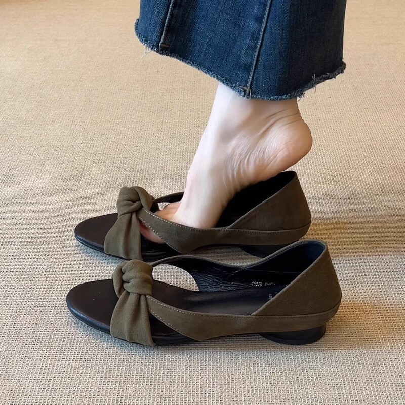 Sheepskin Version ~ Suede Cross-Strap Wedge Sandals for Women, Versatile Summer Outdoor Roman Shoes, Open-Toe High Heels, Comfortable