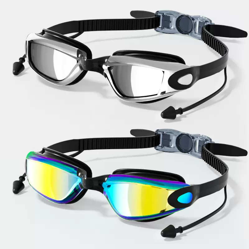 跨境高清成人泳镜防水防雾电镀游泳眼镜护目镜男女硅胶竞速游泳镜