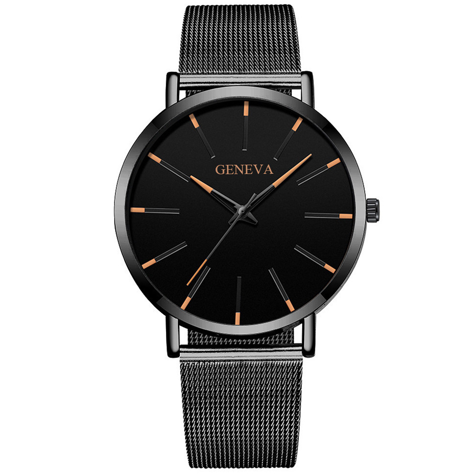 Relojes casuales para hombres de comercio exterior Moda Geneva Pareja para hombres y mujeres Simple Business Mesera Reloj de cuarzo